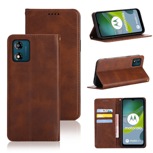 Motorola Moto E Serie PU Einfarbig Moto E13 Handyhülle Mode #2291