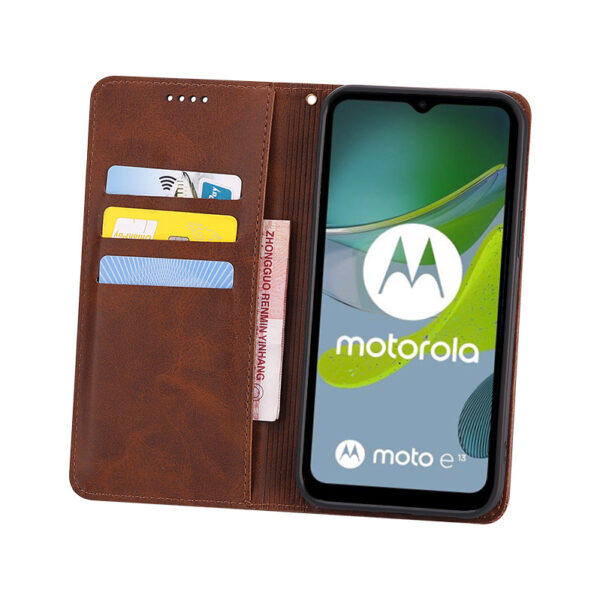 Motorola Moto E Serie PU Einfarbig Moto E13 Handyhülle Mode #2291 – Bild 2