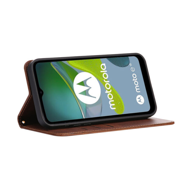 Motorola Moto E Serie PU Einfarbig Moto E13 Handyhülle Mode #2291 – Bild 3